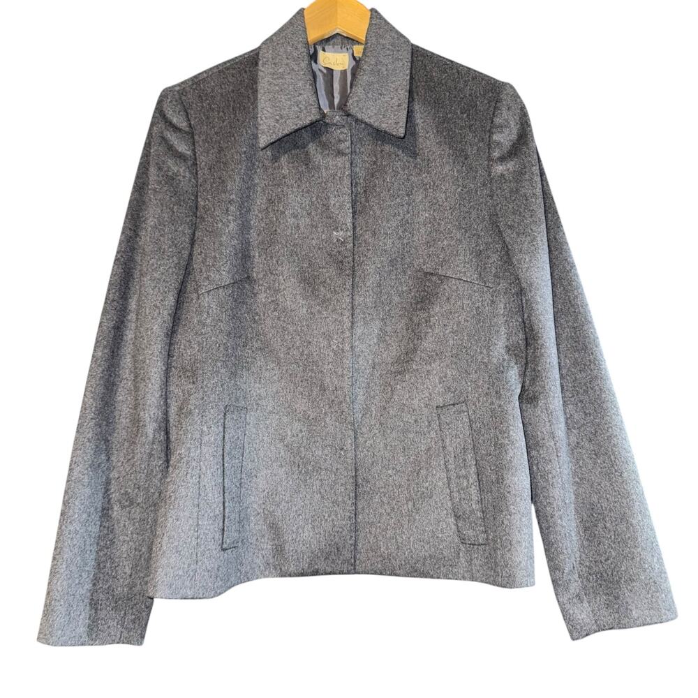 New Caslon Wool‎ Cashmere Blend Jacket Blazer Women's 8 Warm Winter Work Wear